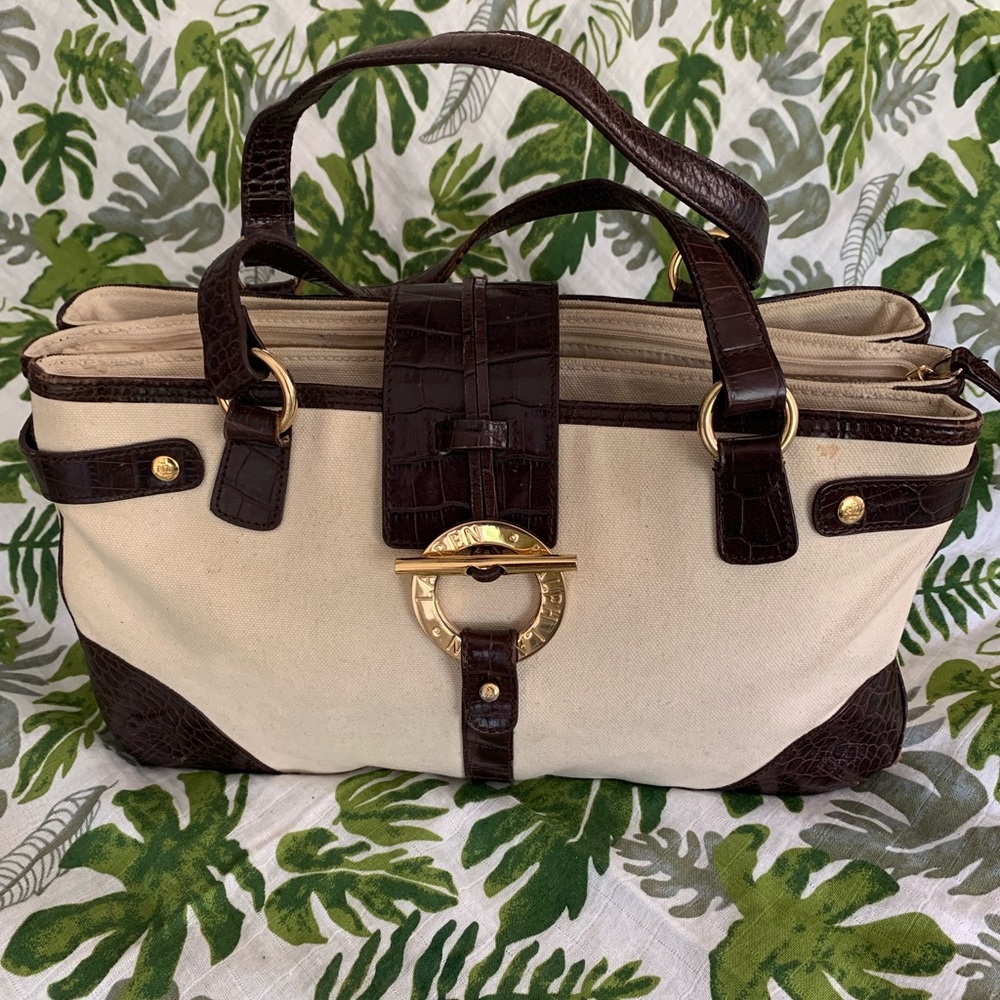 Authentic Ralph Lauren Canvas Rectangular Purse